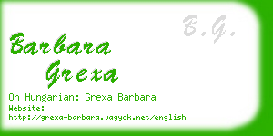 barbara grexa business card